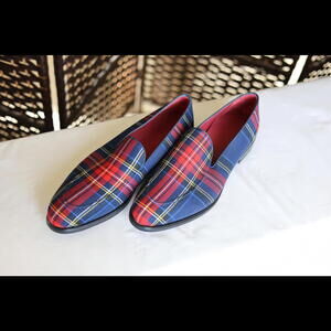 Robert August Custom Plaid Loafers Mens 10.5